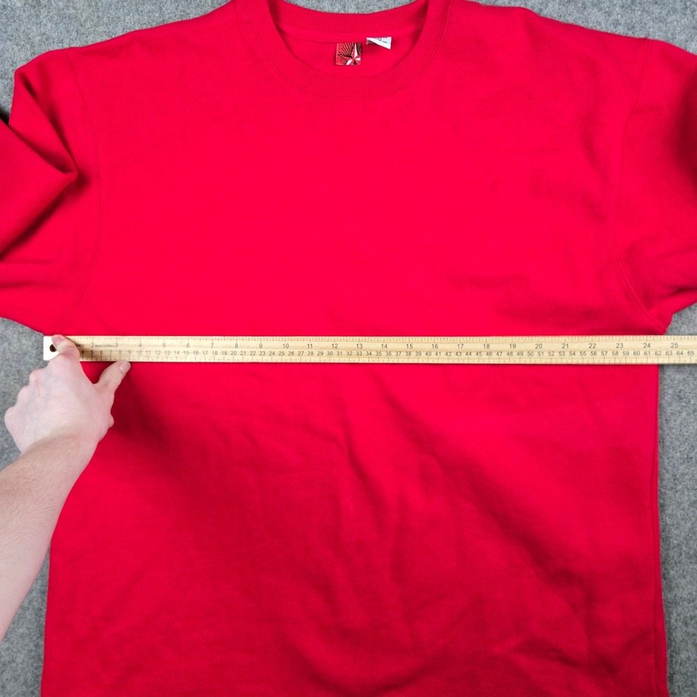 Vintage Marlboro Crewneck Sweatshirt Mens XL Red Blank Heavyweight 90s Y2K - Picture 10 of 14